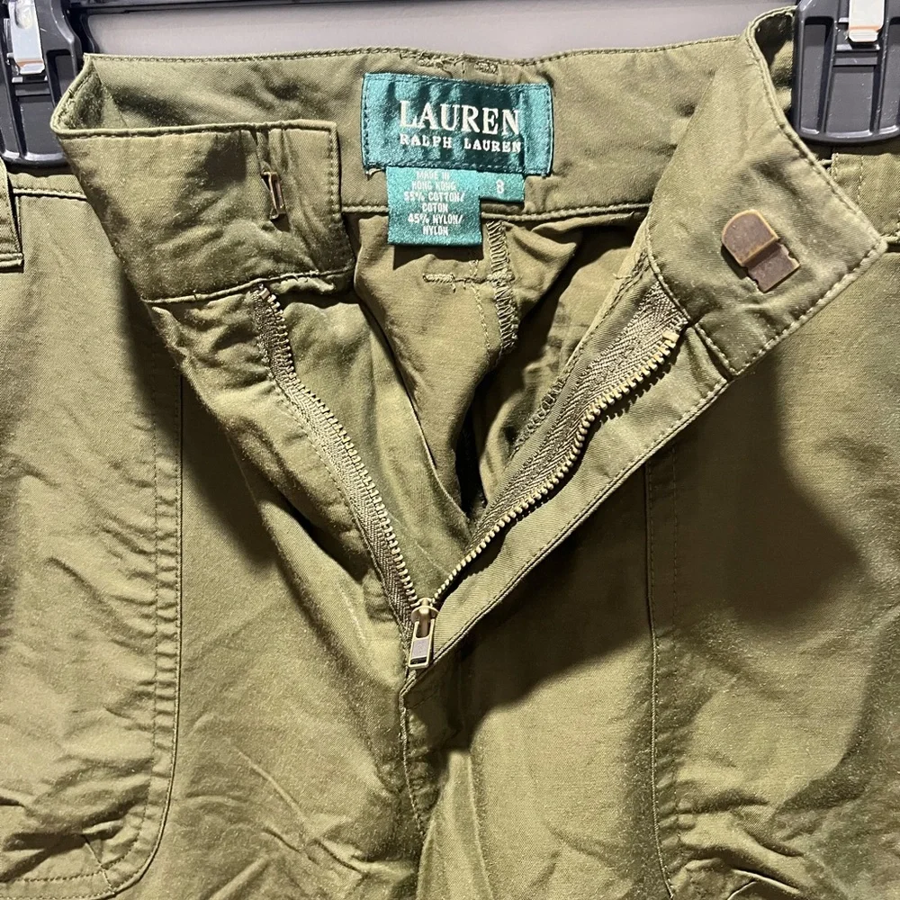 Lauren Ralph Lauren Women's Olive Green Utility Cargo Flight‎ Pants - Size 8